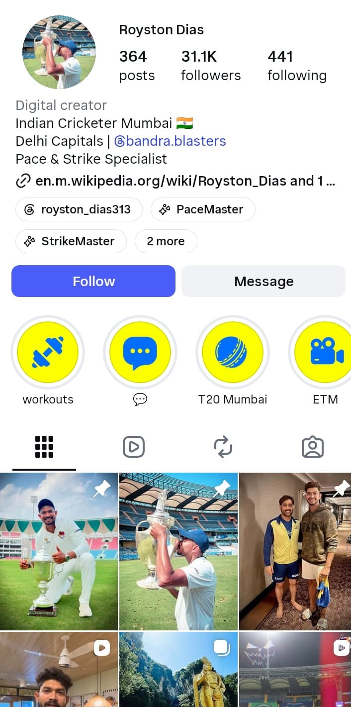 Royston Dias — Instagram growth with Orgix Media