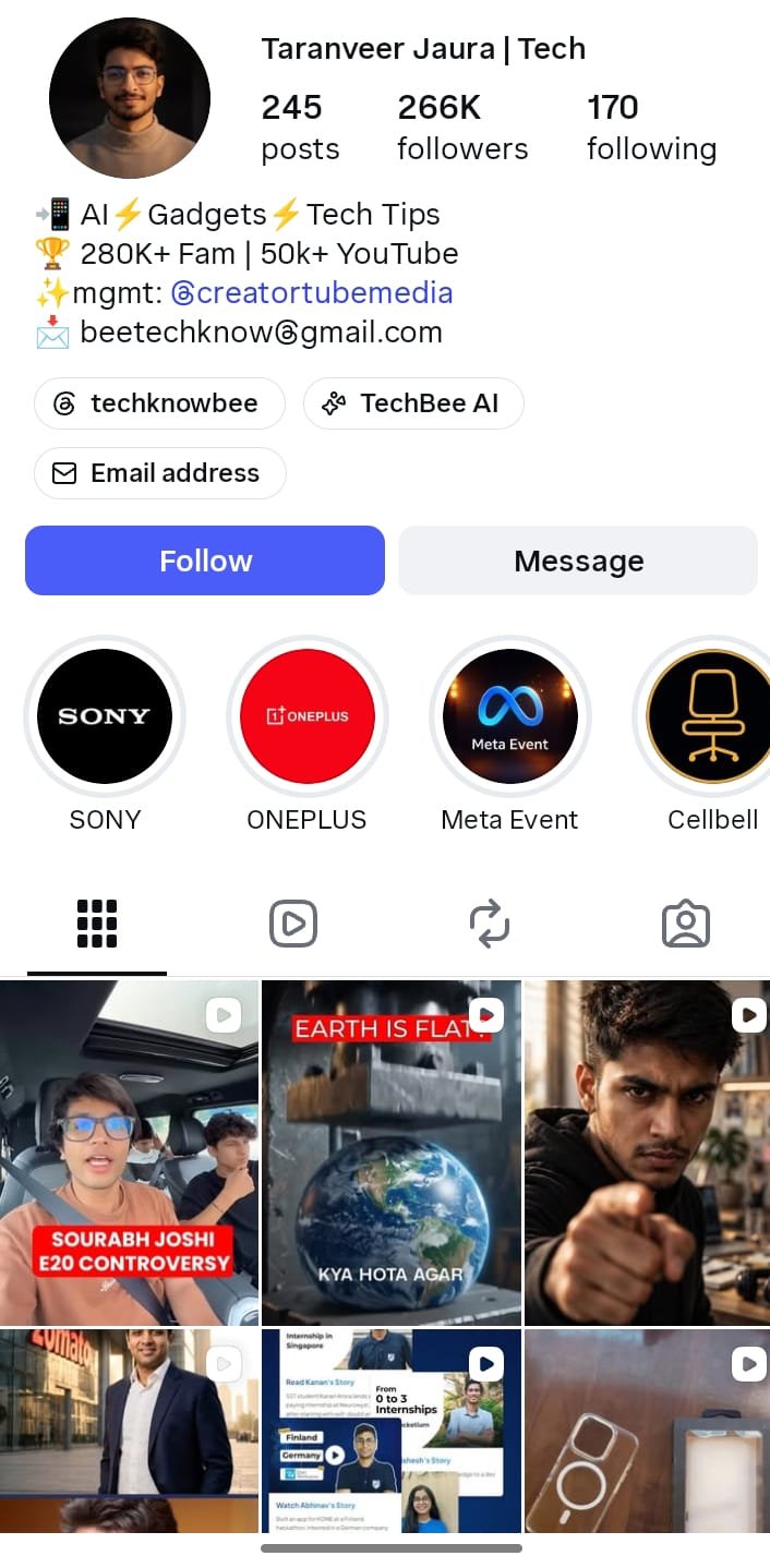 Taranveer Jaura — Instagram growth with Orgix Media